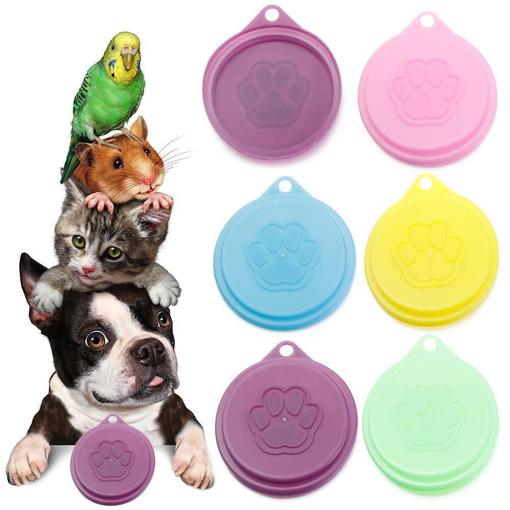 LEISURE Nắp Thiếc Đậy Lon Thức Ăn Hình Chân Mèo Mới