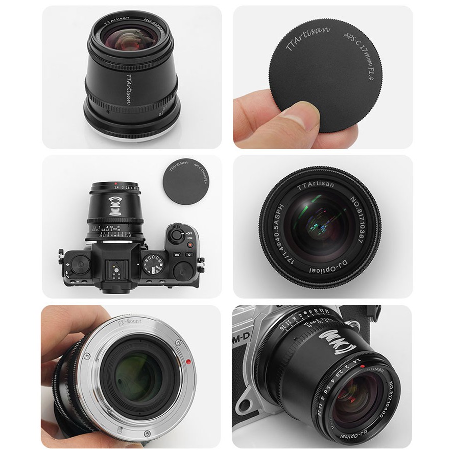 (CÓ SẴN) Ống kính TTArtisan 17mm F1.4 siêu rộng khẩu độ lớn cho Fujfilm, Sony, Canon EOS M, Nikon Z và M4/3