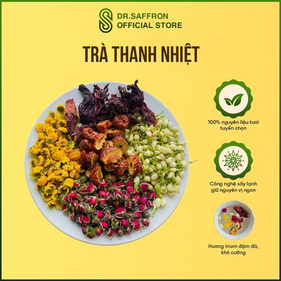 Trà detox thanh nhiệt mát gan (Atiso, hoa cúc, hoa hồng, hoa nhài) gói 10gr