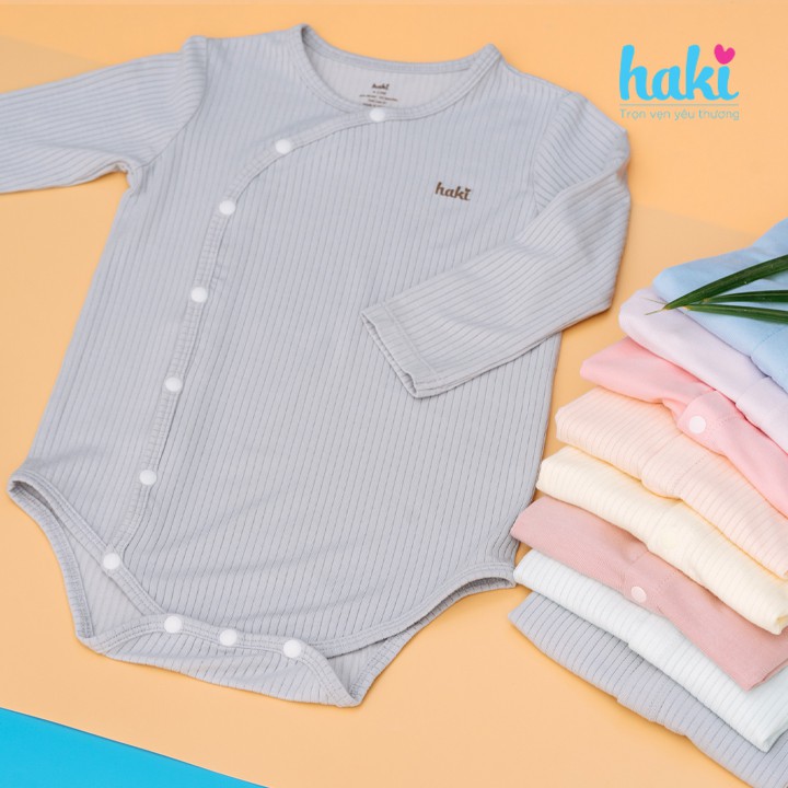 [Mã INCU50 giảm 50K đơn 250K] Bodysuit cho trẻ sơ sinh vải gỗ sồi cao cấp siêu mềm mịn HAKI - BM021