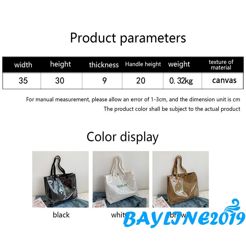 Túi Xách Canvas Cỡ Lớn In Chữ Thời Trang Cho Nữ