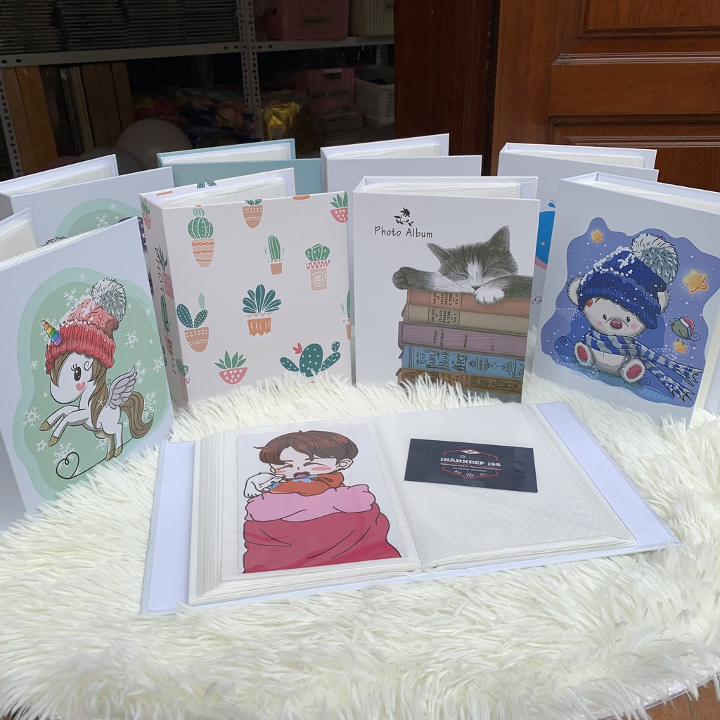 Album Ảnh cỡ 10x15 hình dễ thương , để vừa 100 ảnh 10x15 nhét
