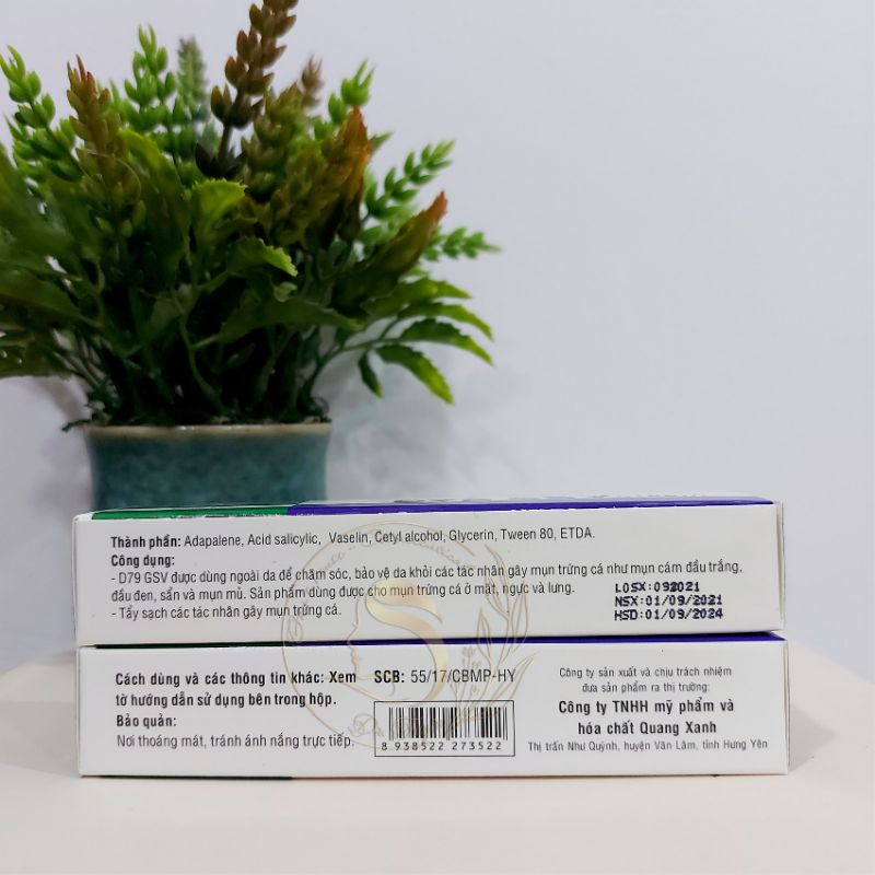 Kem giảm mụn đầu đen, đầu trắng D79 GSV cream 15g