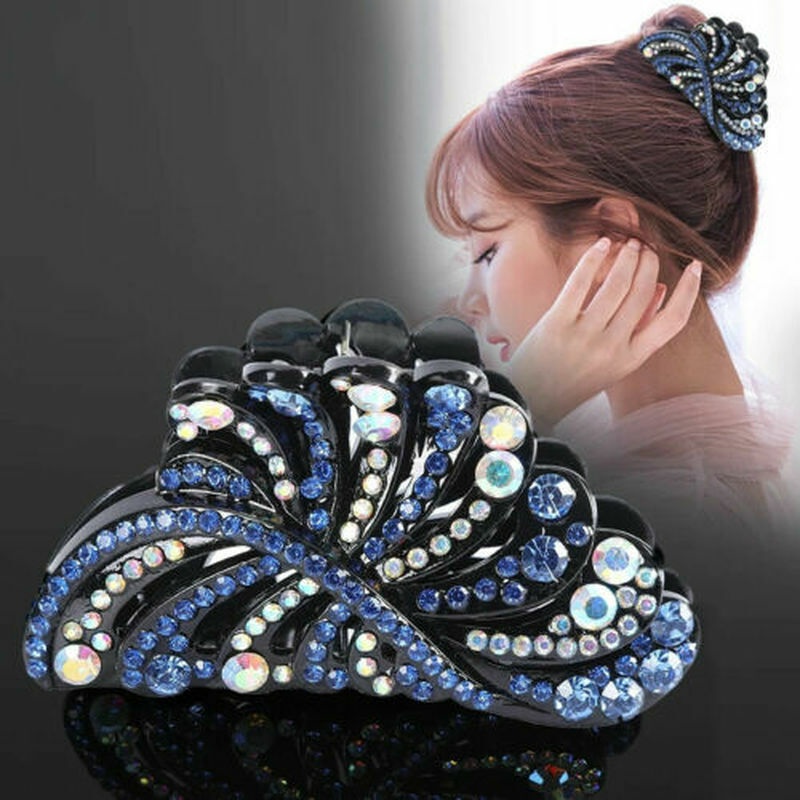 Kẹp tóc Haimeikang hình hoa đính đá phong cách thời trang cho nữ