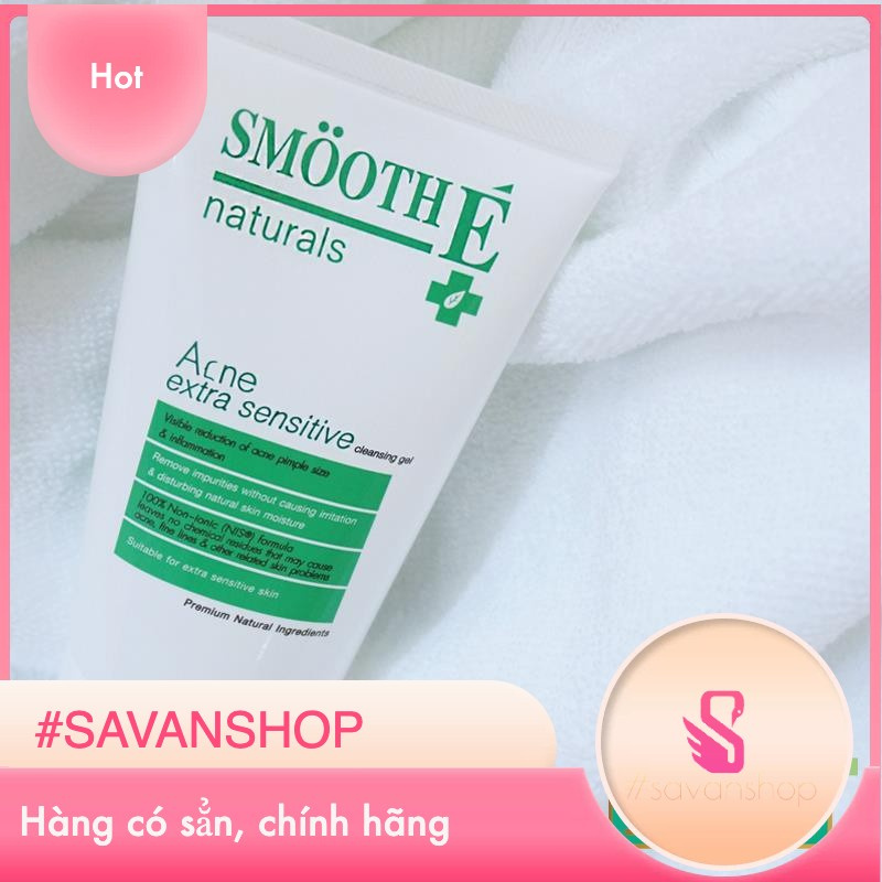 Sữa Rửa Mặt Ngừa Mụn Smooth-É Acne Extra Sensitive Cleansing Gel Thái Lan