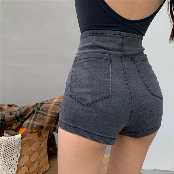 Quần short denim Lưng Cao Thời Trang Quyến Rũ Cho Nữ