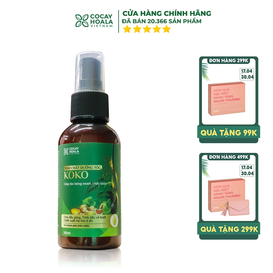 Tinh chất dưỡng tóc KOKO Cocayhoala - Ngăn rụng tóc - Kích thích mọc tóc - Giúp tóc mềm mượt - 100ml