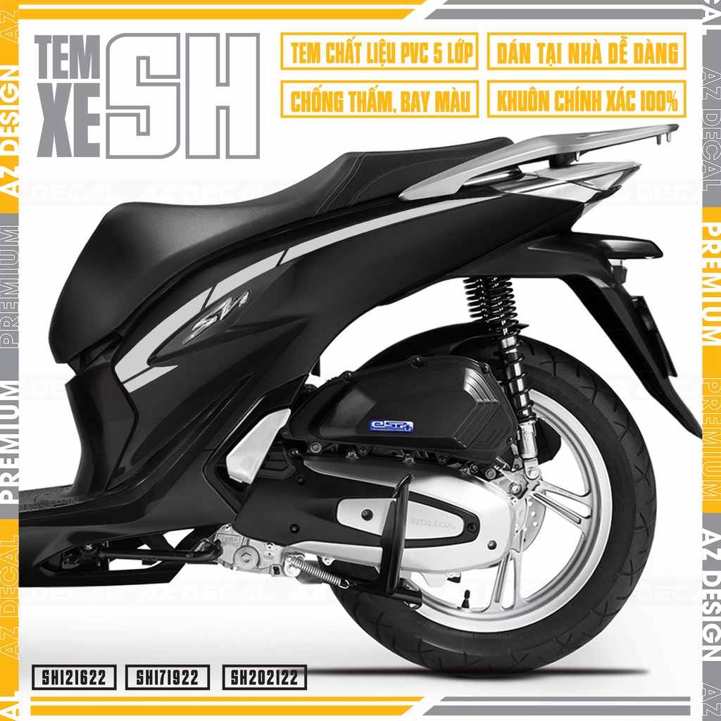 Tem Rời Xe SH 2012 - 2022 Cách Điệu | SH22 | Decal Chế Cao Cấp Chống Thấm Nước, Khuôn Sẵn Dễ Sử Dụng
