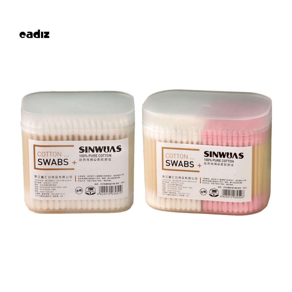 Hộp 1 Hộp 200 / 300 Tăm Bông Hai Đầu Chất Lượng Cao