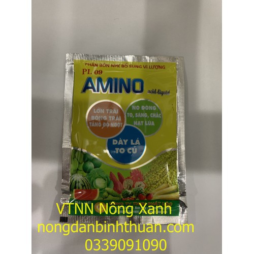 Phân bón lá AMINO cao cấp bộ 5 gói - Amino vàng 5 gói