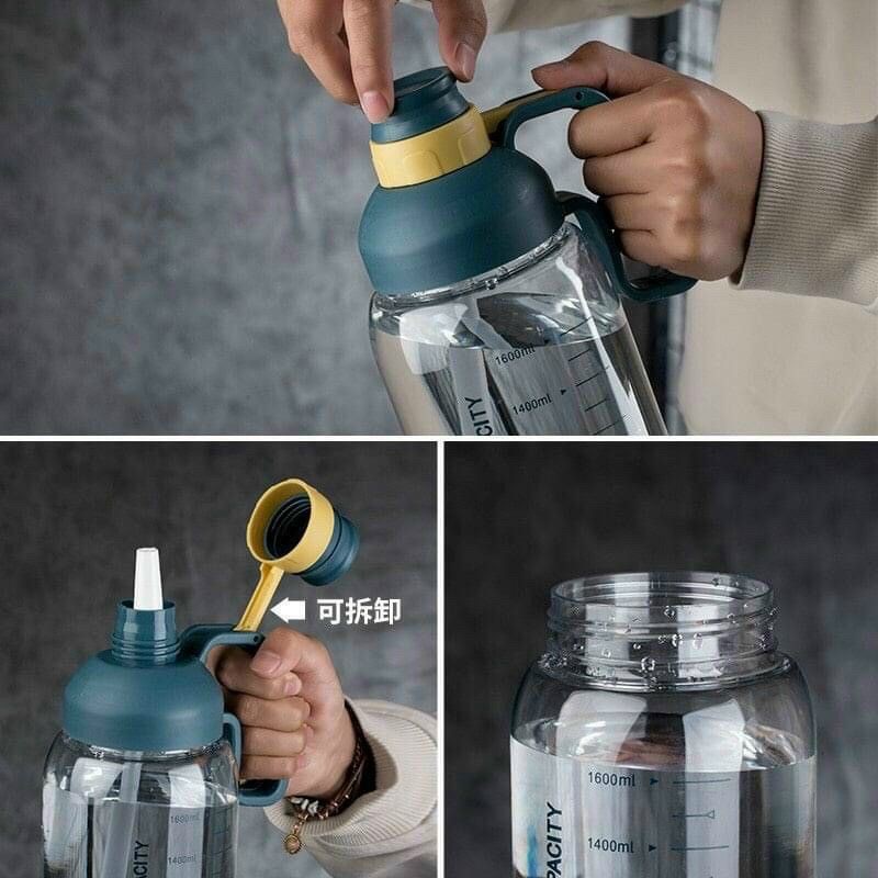 [XẢ HÀNG]BÌNH NƯỚC THỂ THAO 1800ML HOT TREND - TIỆN DỤNG HỢP THỜI TRANG.