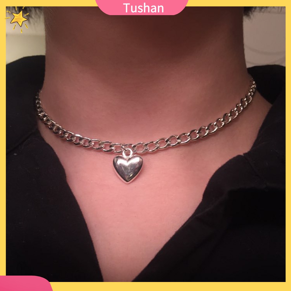 Vòng Cổ Choker Mặt Trái Tim Thời Trang Cho Nữ