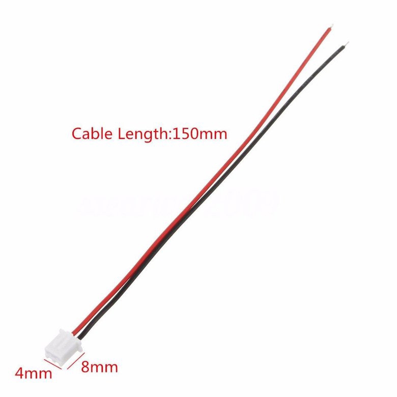 Bộ 10 ổ cắm kết nối 2 pin mini micro JST XH2.54mm và 10 dây cáp 150mm