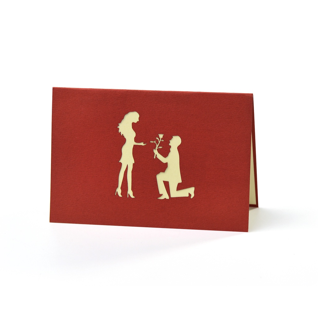 Thiệp Cưới 3D Độc Đáo, Cặp Đôi Hạnh Phúc, Wedding Pop-up Card, HMG Handmade