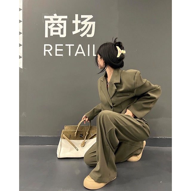 TKLIHN Set VEST áo khoác BLAZER ulzzang thiết kế lạ mắt + quần ống rộng FASHIONITA 2022