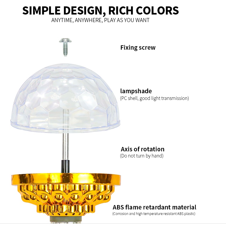 - Đèn - LED quẩy theo nhạc như bar.