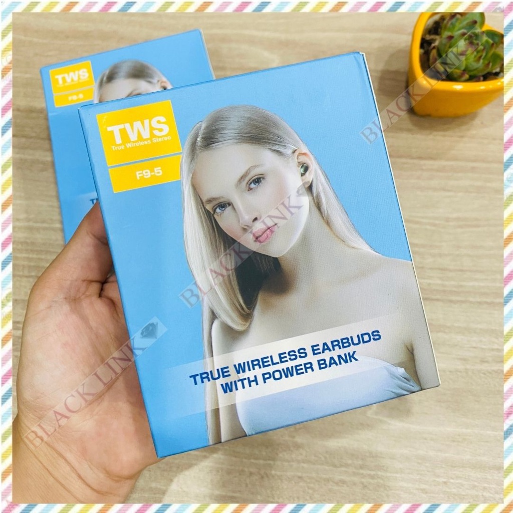 Tai Nghe Bluetooth F9 Pro TWS 5.0 Không Dây - Cảm Ứng Chống Nước IPX5 Nhét Tai Chống Ồn Tích Hợp Sạc Dự Phòng 2500mAh