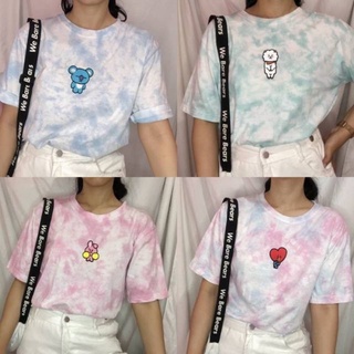 Áo thun in hình Bt21 TIE DYE cho bé