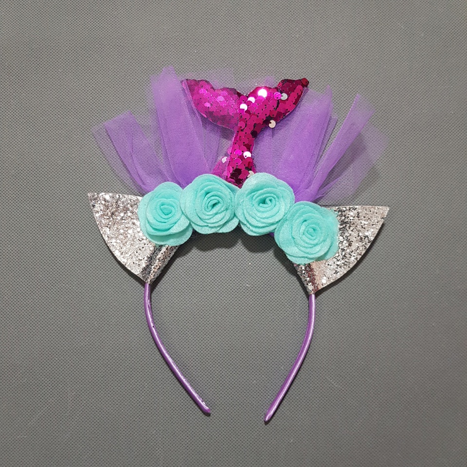 Băng đô nàng tiên cá kết hoa 3d cho bé gái cực xinh