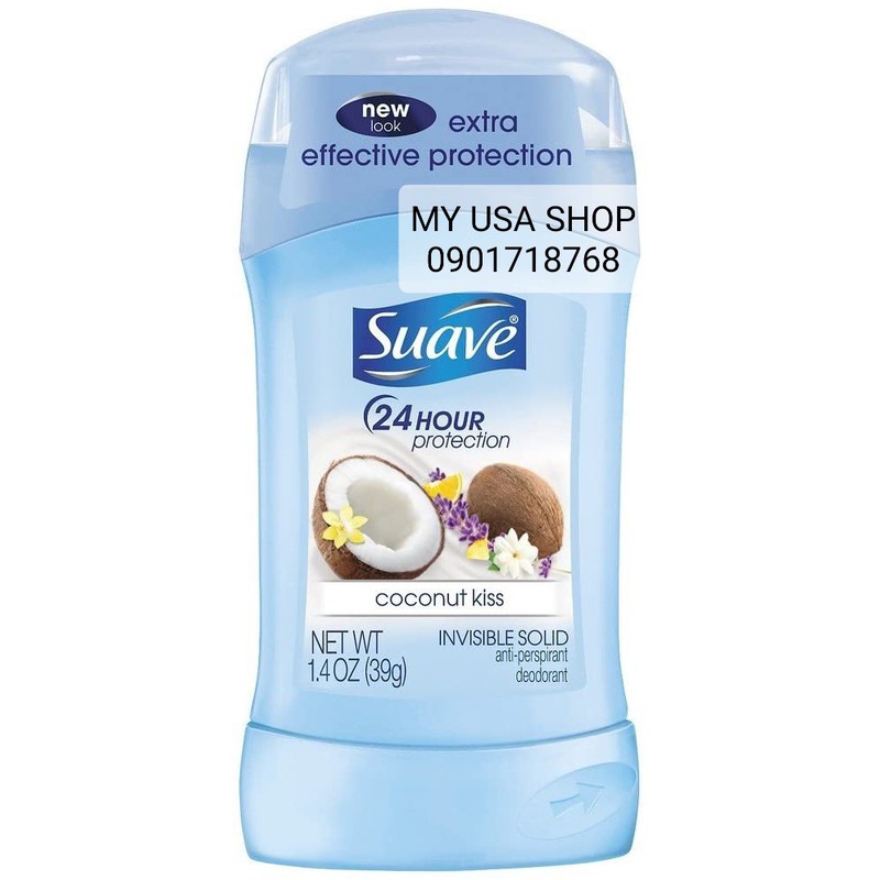 Lăn khử mùi nữ mini ❤️ LĂN KHỬ MÙI CHO NỮ SUAVE 24 HOUR PROTECTION USA MỸ 39G