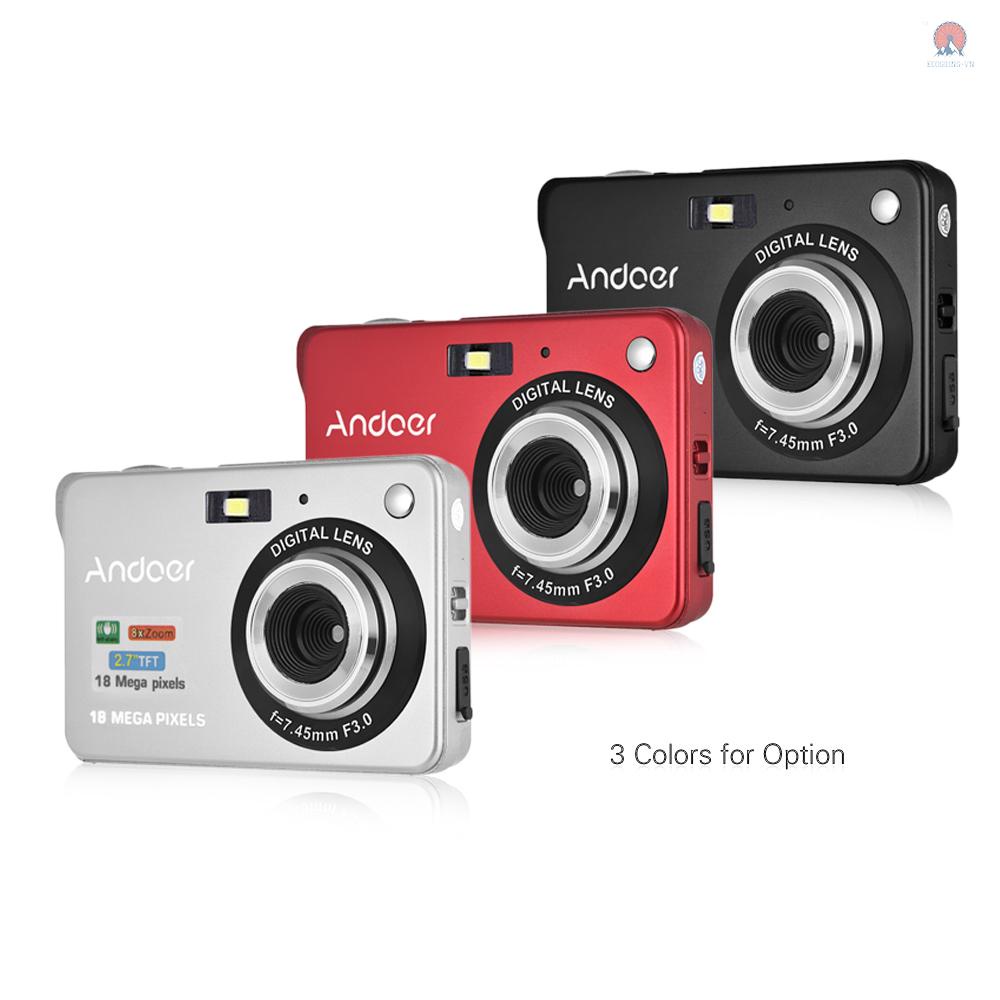 Máy quay video kỹ thuật số Andoer 18M 720P HD 8 lần pin 2.7inch có thể sạc lại cho trẻ em
 | BigBuy360 - bigbuy360.vn
