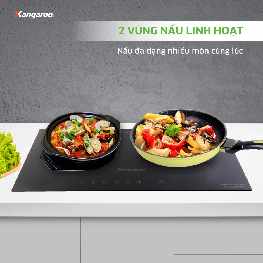 Bếp đôi Điện từ Hồng ngoại KG499N