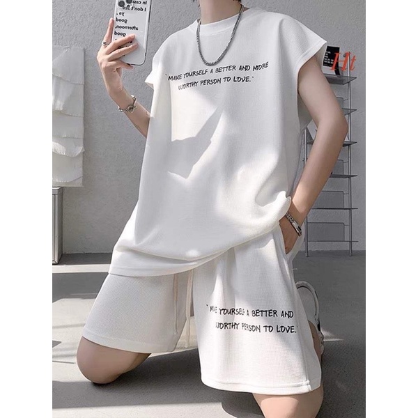 Bộ tanktop hai dòng chữ HT12