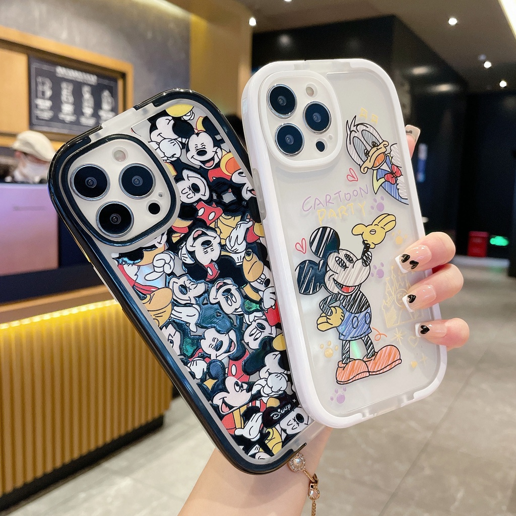 Ốp Điện Thoại Họa Tiết Hoạt Hình Mickey / Donald Vui Nhộn Chống Sốc Cho iPhone 14 / 13 / 12 / 11 / X