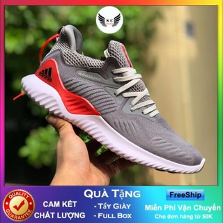 Giày Thể Thao Nam🎁FREESHIP🎁 Giảm Ngay 20K Khi Nhập [ GIÀY ALPHA ] Giày Nam ALPHA Xám Đỏ Cao Cấp