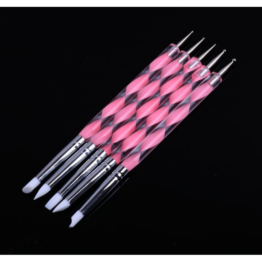 Bút chấm bi kèm cọ silicone 2 đầu 