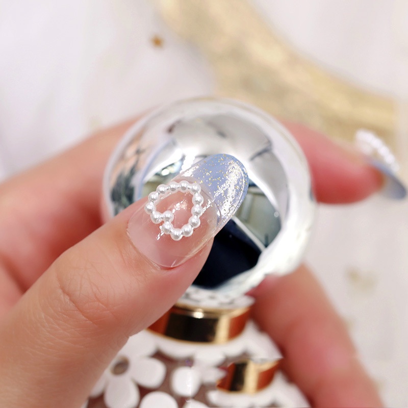 Bộ 10 Hạt Ngọc Trai 3D Trang Trí Móng Tay Charms