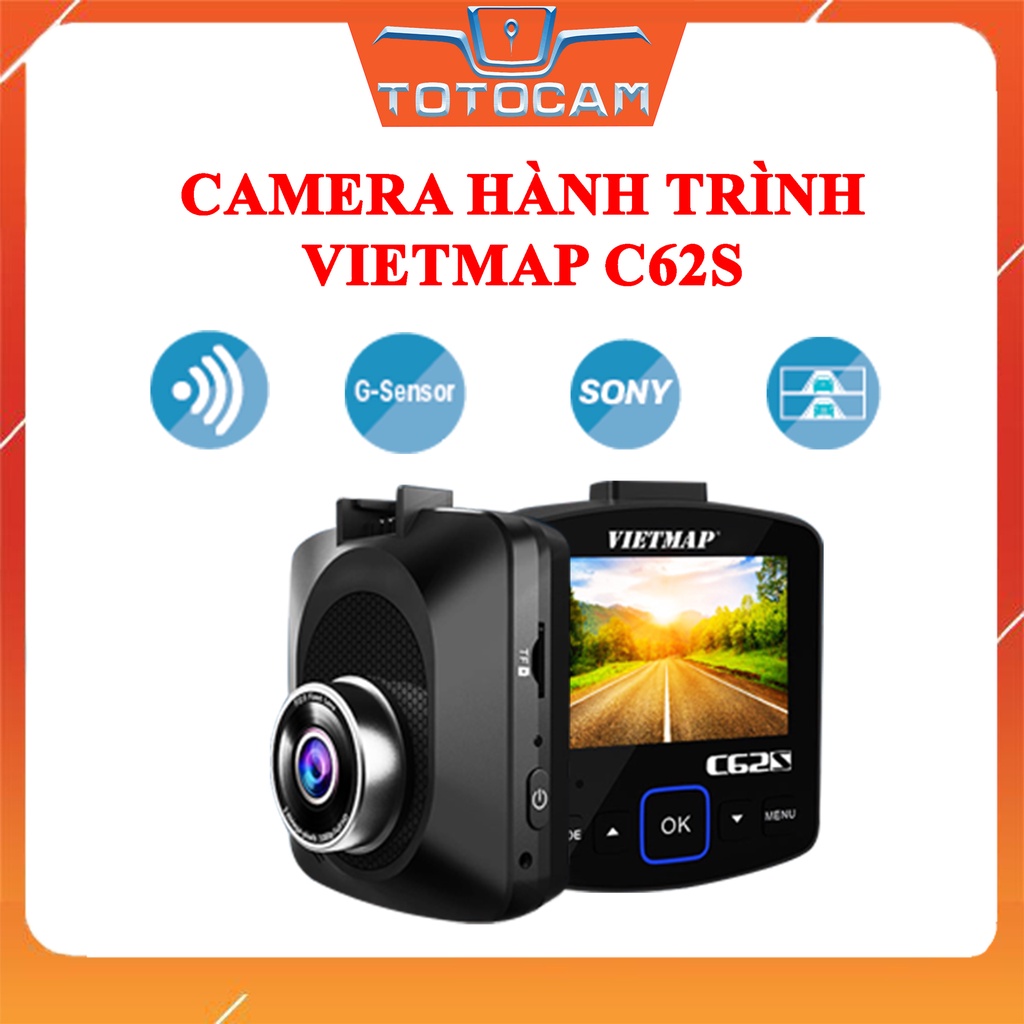 Camera Hành Trình VIETMAP C62S Nhỏ Gọn Siêu Nét - Camera Hành Trình 4K UHD