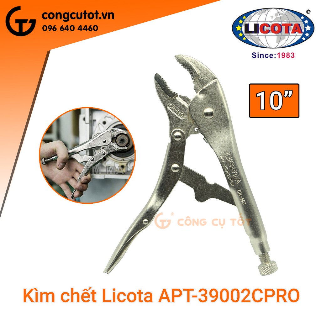 Kìm bấm chết Licota APT-39002CPRO 250mm hợp kim Crôm-Molipđen