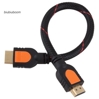 Bm♠for hd tv 3d 1.4 high-speed braided 30cm handy short 1080p 4k x 2k hdmi cable