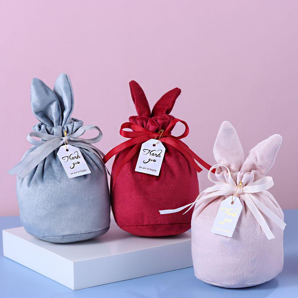 Giá Đỡ Kẹo / Sô Cô La / Tai Thỏ Phục Sinh Bằng Vải Flannel