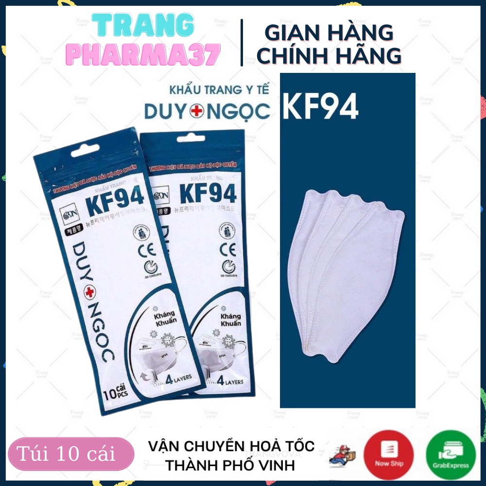 Khẩu trang y tế kháng khuẩn KF94 Duy Ngọc ôm sát mặt,chống bụi mịn công nghệ Hàn Quốc