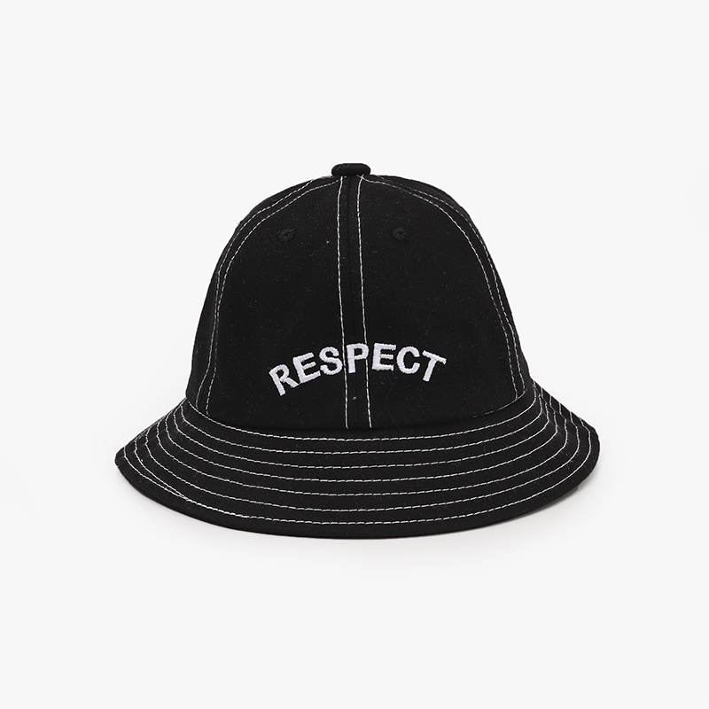 Nón Tai Bèo Màu Trắng Đen Thêu Chữ Phong Cách Hàn Quốc Đơn Giản