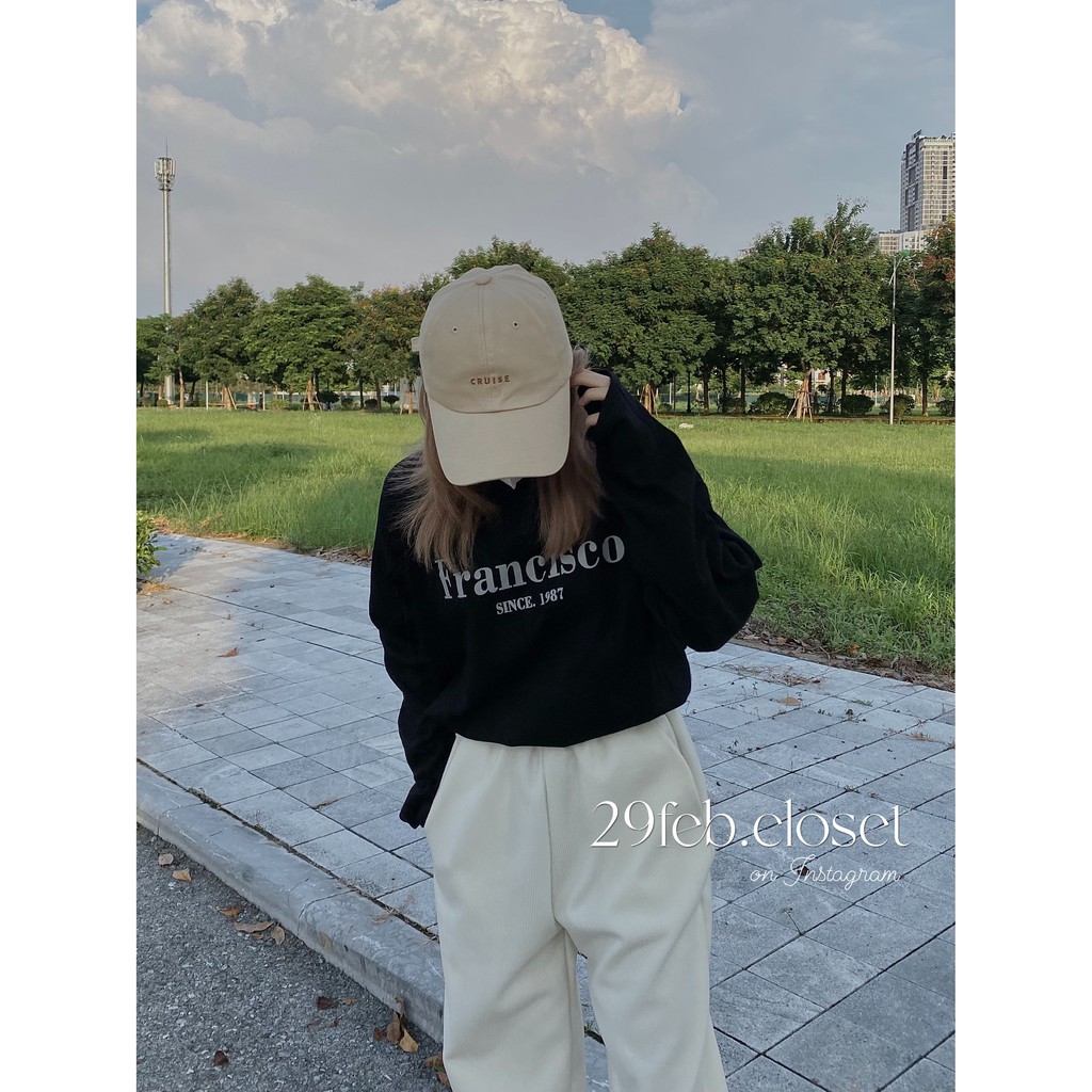 Áo nỉ dài tay in Francisco (Ảnh video 29feb chụp)
