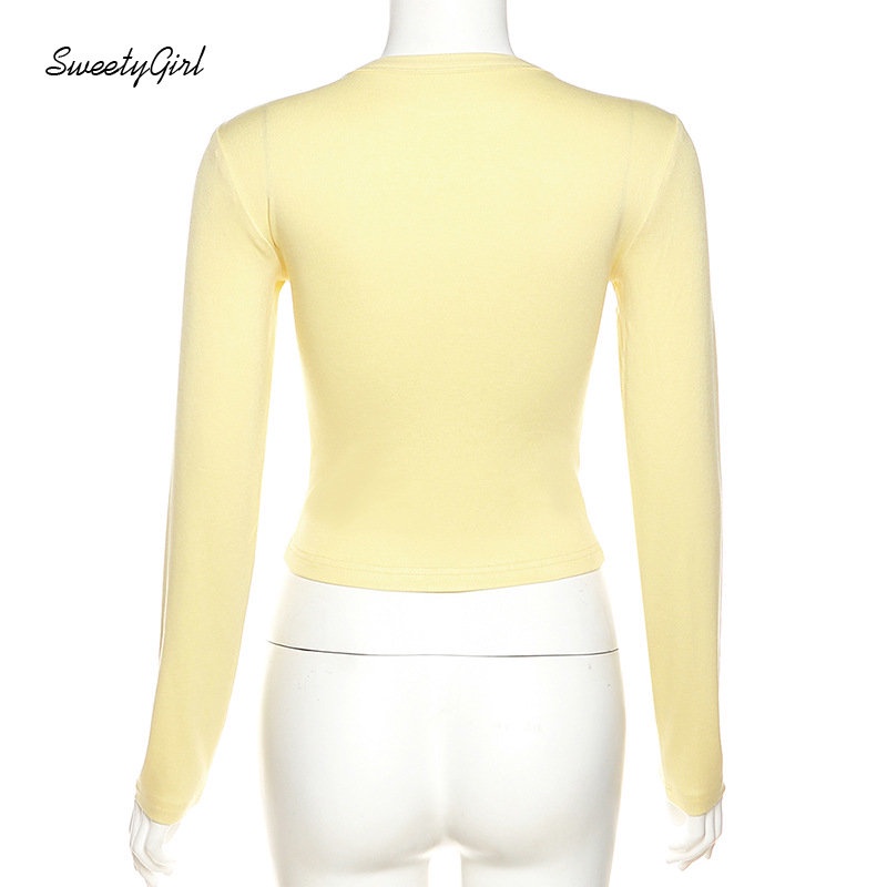 Áo Thun Tay Dài Cổ Tròn In Chữ Phối Màu Tương Phản Thời Trang 2022 Cho Nữ