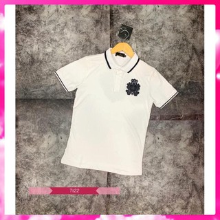 Áo phông nam cổ bẻ cộc tay LOGO nhện đen, hàng có BIGSIZE CHIPS