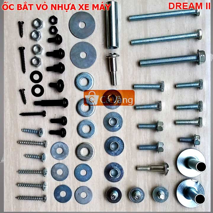 BỘ ỐC GẮN VỎ NHỰA XE DREAM II - ỐC LOẠI ZIN