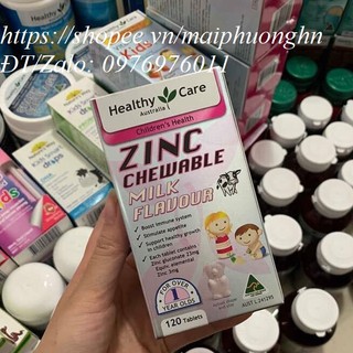 VIÊN BỔ SUNG KẼM ZINC HEALTHY CARE 120 VIÊN (ÚC)