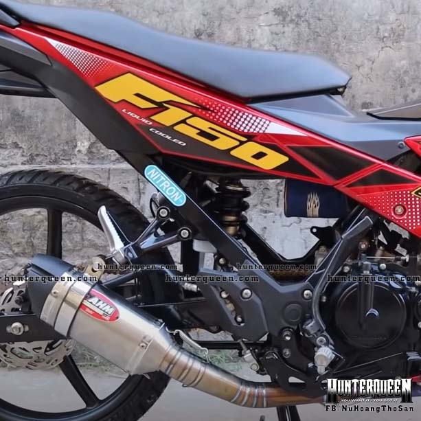 Tem rời cao cấp in UV ép nhiệt Raider FI màu đỏ. Decal chống nước, không bay màu, kích thước chuẩn