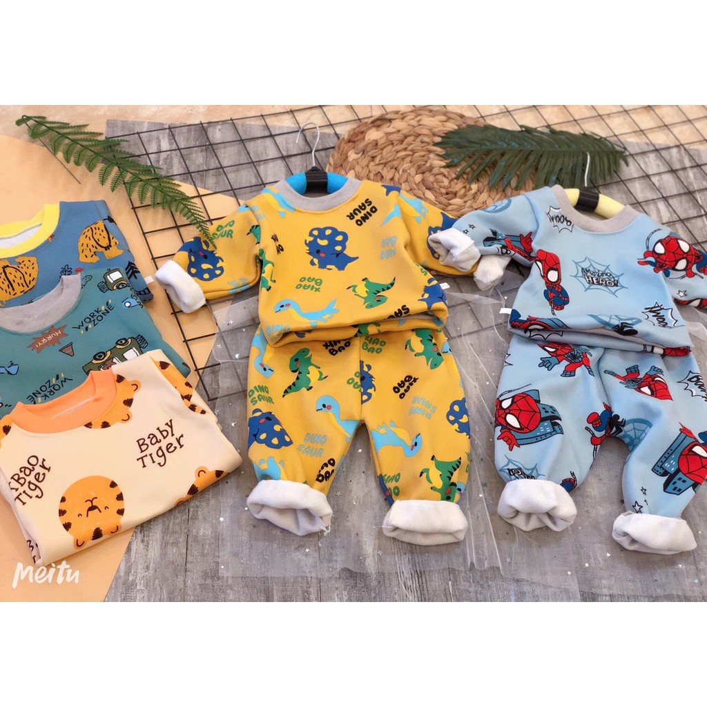 Bộ nỉ bông cho bé trai,bé gái họa tiết xinh cute