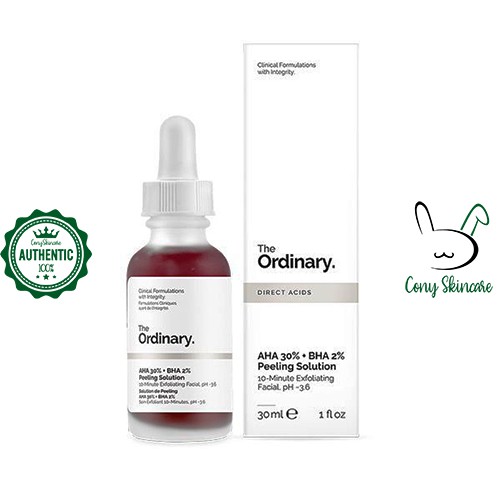 (bill sephora)Tẩy da chết hoá học The Ordinary AHA 30% + BHA 2% Peeling Solution
