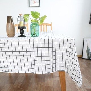 Khăn trải bàn sofa màu trắng đen vải cotton