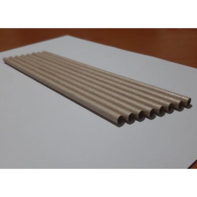 400 ống hút giấy màu nâu fi6