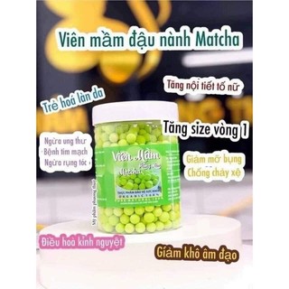 viên kẹo mầm hồng sâm macha