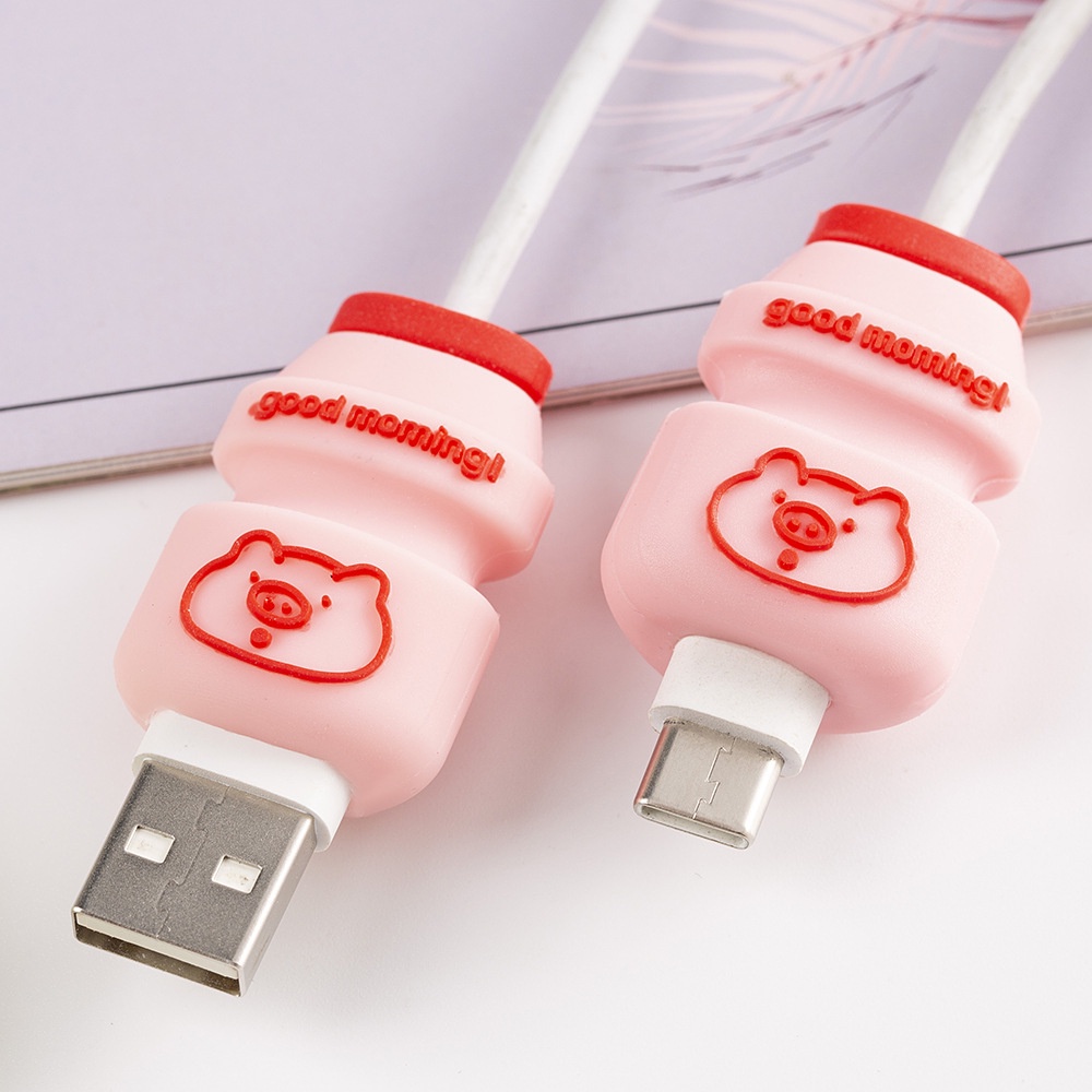 Phụ Kiện Bảo Vệ Dây Cáp Sạc Chống Đứt Họa Tiết Hoạt Hình Dễ Thương Tiện Dụng