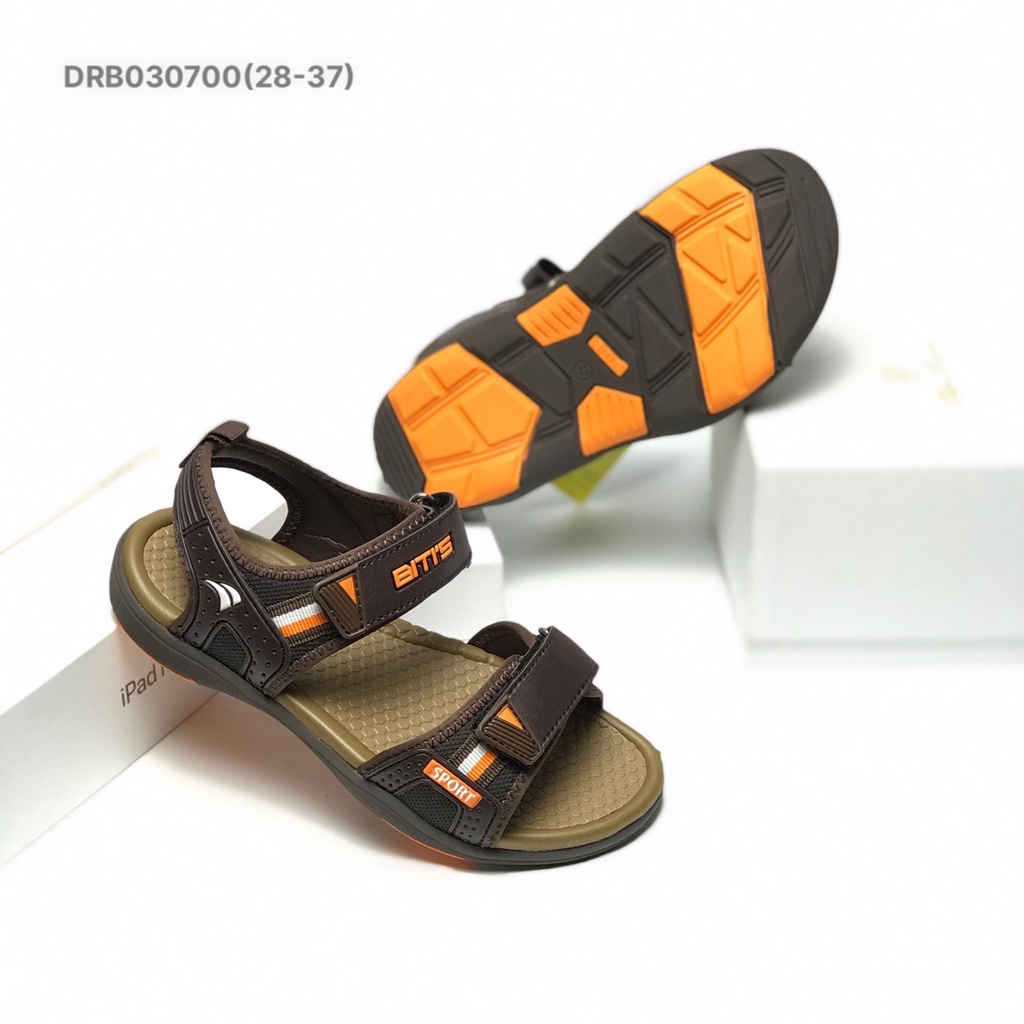 Sandal bé trai BlTIS 28-37 ❤️FREESHIP❤️ Dép quai hậu học sinh hai quai dán điều chỉnh đế cao su chống trượt DRB030700